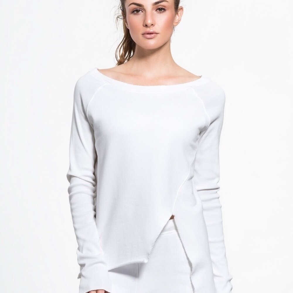 Frank and Eileen Asymmetric sweat shirt in Grey.